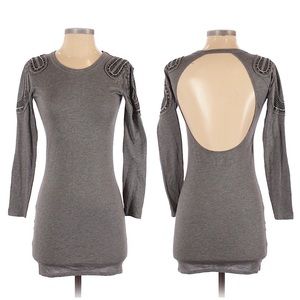 Torn by Ronny Kobo Embellished Backless Mini Dress